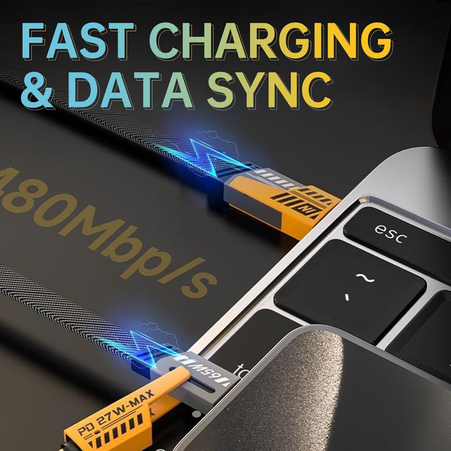 4-in-1 USB-C Cable, PD 65W Fast Charging Cable
